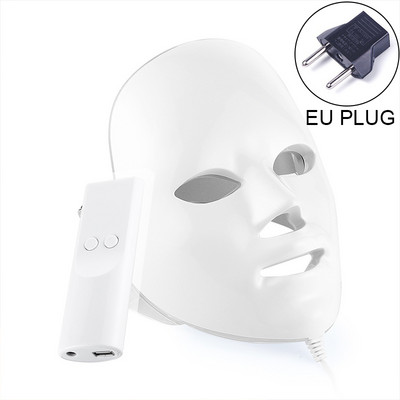 Led маска Устройства за красота на цялото лице 7 цвята Led маска за лице Photon Skin Rejuvenation Wrinkle Acne Remover Инструменти за грижа за кожата спирала
