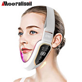 Dispozitiv de ridicare a feței Terapie cu LED-uri fotonice pentru slăbire facială Barbie dublă în formă de V Masaj cu vibrații pentru lifting facial pentru obraz