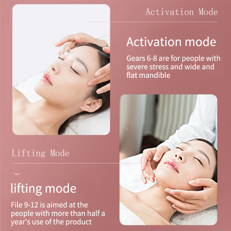 Dispozitiv de ridicare a feței Terapie cu LED-uri fotonice pentru slăbire facială Barbie dublă în formă de V Masaj cu vibrații pentru lifting facial pentru obraz