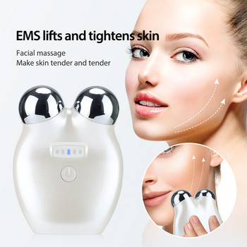 Microcurrent Face Massager EMS Facial Lifting Machine Skin Tightening Beauty Device Remove Wrinkle Skin Rejuvenation Face Roller