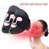 Raudonos šviesos diodų šviesos veido kaukė Fotonų terapijos infraraudonųjų spindulių lanksti minkšta kaukė veidui nuo raukšlių odos atjauninimo grožio priežiūros prietaisai