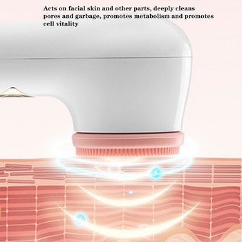 Почистваща четка за лице Водоустойчив електрически скрубер за лице Дълбоко почистване на кожата Ексфолиращ препарат за премахване на грим Спа масажор за лице