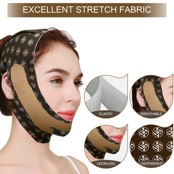 Face Lifting Strap Double Chin Reducer, Facial Slimming Strap Double Lift V-face BeltDouble Facial Lifting Συσφιγκτικό V Face