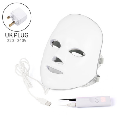 NoBOX-7 Colors Veido LED fotonų kaukė Fotoatjauninanti LED kaukė nuo raukšlių, gydanti nuo spuogų, odą šviesinanti odos priežiūros LED kaukė