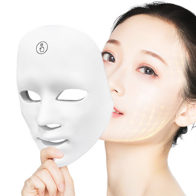 Μάσκα προσώπου με 7 χρώματα LED φωτονοθεραπεία κατά της ακμής αφαίρεση ρυτίδων Αναζωογόνηση δέρματος Λευκαντική μηχανή μάσκας σπα Εργαλεία περιποίησης δέρματος