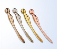 Metalo lydinio paakių kremo lazdelė, veido kreminė kaukė, gręžianti šaukštą iš abiejų galų, švino nuo raukšlių masažo lazdelės makiažo šaukštelio priemonė