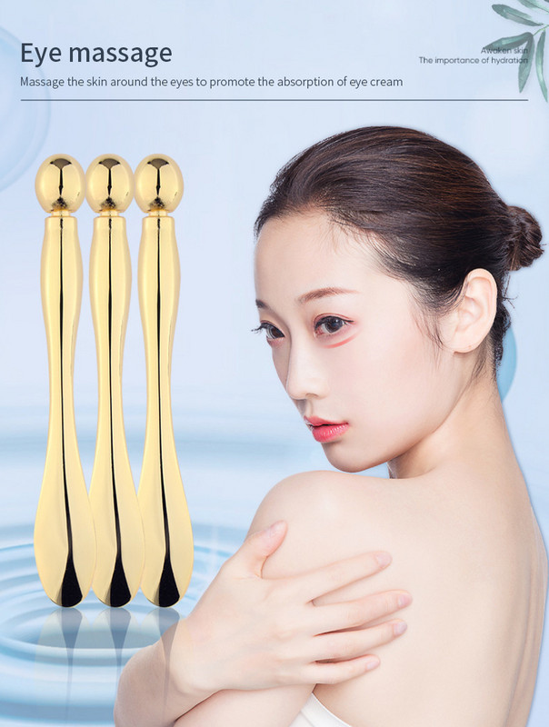 Metalo lydinio paakių kremo lazdelė, veido kreminė kaukė, gręžianti šaukštą iš abiejų galų, švino nuo raukšlių masažo lazdelės makiažo šaukštelio priemonė