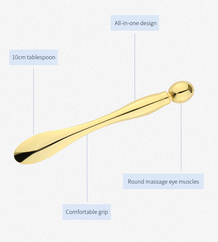 Metalo lydinio paakių kremo lazdelė, veido kreminė kaukė, gręžianti šaukštą iš abiejų galų, švino nuo raukšlių masažo lazdelės makiažo šaukštelio priemonė