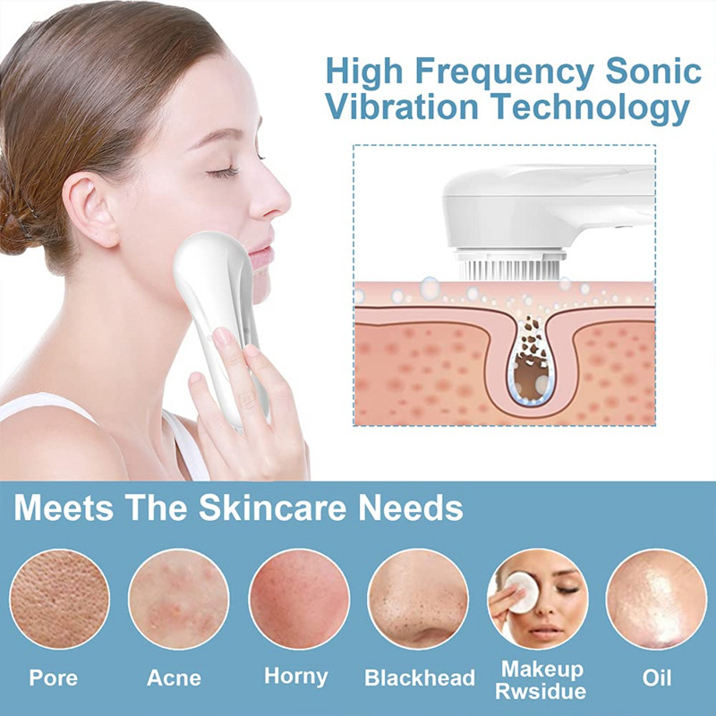 Sonic vibráló arctisztító kefe arcbőr SPA mélyradírozó bőrápoló tisztító hámlasztó sminklemosó szépségápoló eszköz
