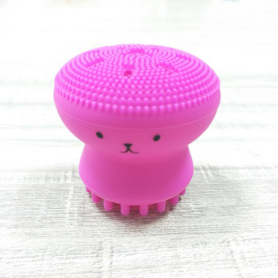 Mini kelių spalvų minkštos odos priežiūros priemonė, daugiafunkcė aštuonkojo forma, silikonas, silikoninis veido makiažo šepetėlis, skirtas veido prausimui.