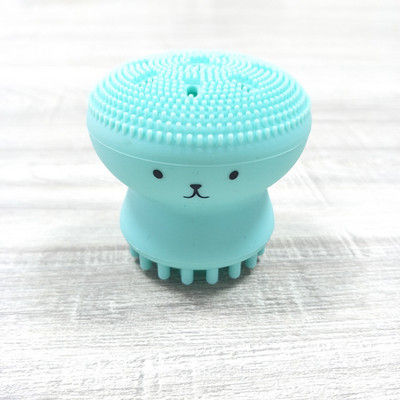 Mini kelių spalvų minkštos odos priežiūros priemonė, daugiafunkcė aštuonkojo forma, silikonas, silikoninis veido makiažo šepetėlis, skirtas veido prausimui.