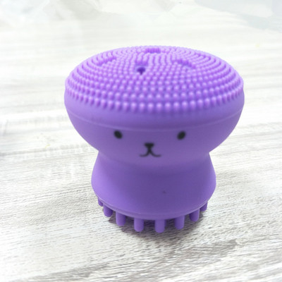 Mini kelių spalvų minkštos odos priežiūros priemonė, daugiafunkcė aštuonkojo forma, silikonas, silikoninis veido makiažo šepetėlis, skirtas veido prausimui.