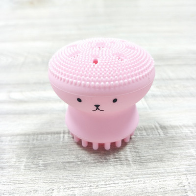 Mini kelių spalvų minkštos odos priežiūros priemonė, daugiafunkcė aštuonkojo forma, silikonas, silikoninis veido makiažo šepetėlis, skirtas veido prausimui.