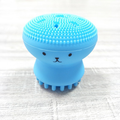 Mini kelių spalvų minkštos odos priežiūros priemonė, daugiafunkcė aštuonkojo forma, silikonas, silikoninis veido makiažo šepetėlis, skirtas veido prausimui.