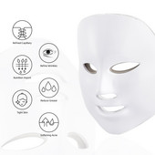 7 boja LED maska za lice bez tretmana za vrat LED svjetlosna terapija Fotonska maska za pomlađivanje Face Beauty Machine Skin Firm