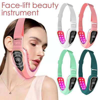 Устройство за повдигане на лице LED Photon Therapy Facial Slimming Lift Massager Adjustable 12 Vibration Face Speed V-shaped Cheek Z8K3