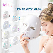 No-Box 7 Colors Világos arcmaszk Bőrfiatalító Arcápoló kezelés Beauty LED fotonterápia akne elleni fehérítő arcmaszk