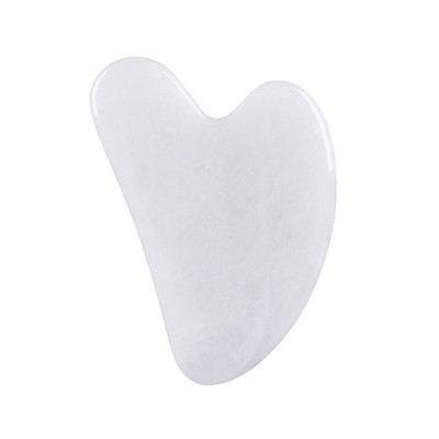 Arcmasszírozó gouache kaparó archengerhez Gua Sha Natural Jade White Quartz Roller cellulit masszírozó kő Gua Sha készlet