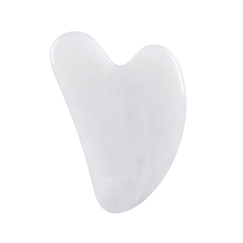 Arcmasszírozó gouache kaparó archengerhez Gua Sha Natural Jade White Quartz Roller cellulit masszírozó kő Gua Sha készlet