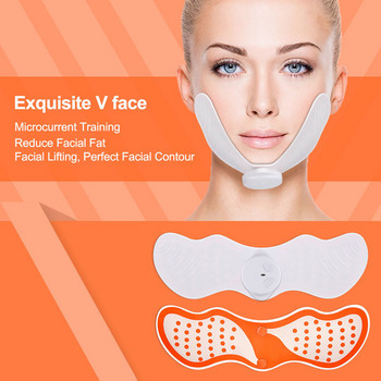 Συσκευή μασάζ ανύψωσης προσώπου EMS Συσκευή μασάζ αδυνατίσματος προσώπου Δόνηση μασάζ Double Chin V Lift Up Συσκευή ανύψωσης προσώπου Face Skin Care Beauty Tools
