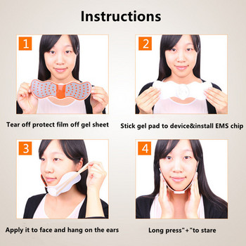 Συσκευή μασάζ ανύψωσης προσώπου EMS Συσκευή μασάζ αδυνατίσματος προσώπου Δόνηση μασάζ Double Chin V Lift Up Συσκευή ανύψωσης προσώπου Face Skin Care Beauty Tools
