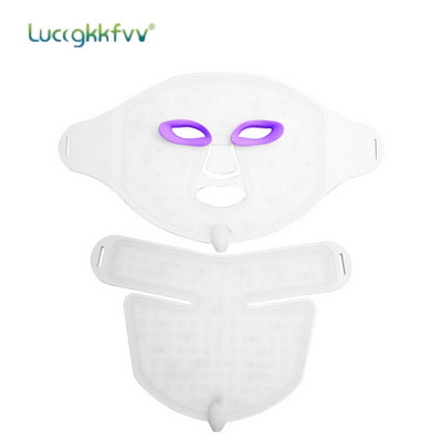 LED 7 boja Silikagel maska za lice Ljepota Pomlađivanje kože Fotonska svjetlosna terapija PDT Njega kože Bore Akne Alat za zatezanje kože