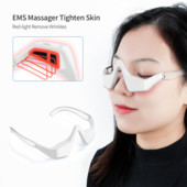EMS Micro-Current Red Light Therapy Eye Relax Masszírozó Maszk Fáradtság enyhítő Szemráncok Sötét karikák Eltávolító Szem bőrfeszesítő