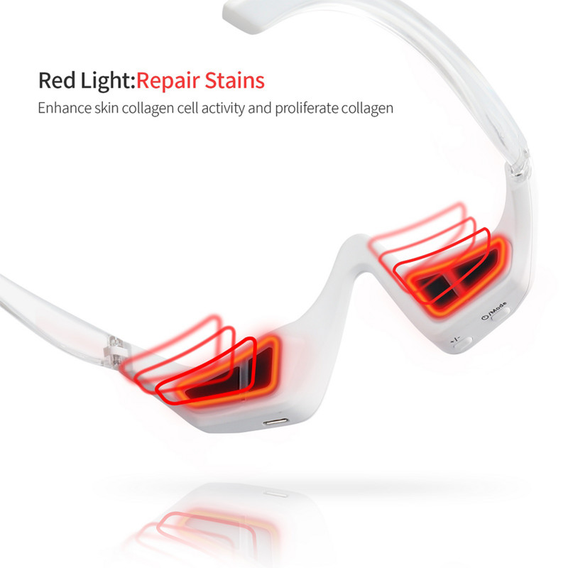 EMS Micro-Current Red Light Therapy Eye Relax Masszírozó Maszk Fáradtság enyhítő Szemráncok Sötét karikák Eltávolító Szem bőrfeszesítő