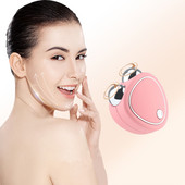 V-Line EMS Arcmasszírozó Beauty Sonic Vibrációs Dupla áll eltávolító Arc lifting Karcsúsító Bőrfeszesítő Hengeres arcmasszázs