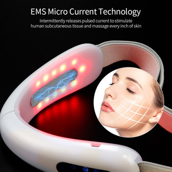 Μηχάνημα ανυψωτικής ζώνης Chin V-Line Up Red Blue LED Photon Therapy Συσκευή ανύψωσης προσώπου Face Slimming Galvanic Massager V-Face Care