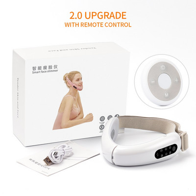 Chin V-Line Up Lift Belt Machine Red Blue LED Photon Therapy Facial Lifting Device Arc karcsúsító Galvanikus masszírozó V-arcápolás