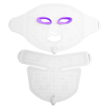Безжична 3D силиконова LED маска 7 цвята LED маска Грижа за лицето, шията Красота Машина за повдигане на кожата Стягане против акне Свиване на порите