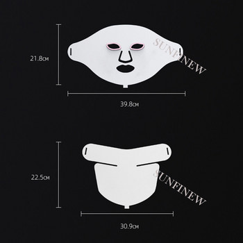 Безжична 3D силиконова LED маска 7 цвята LED маска Грижа за лицето, шията Красота Машина за повдигане на кожата Стягане против акне Свиване на порите