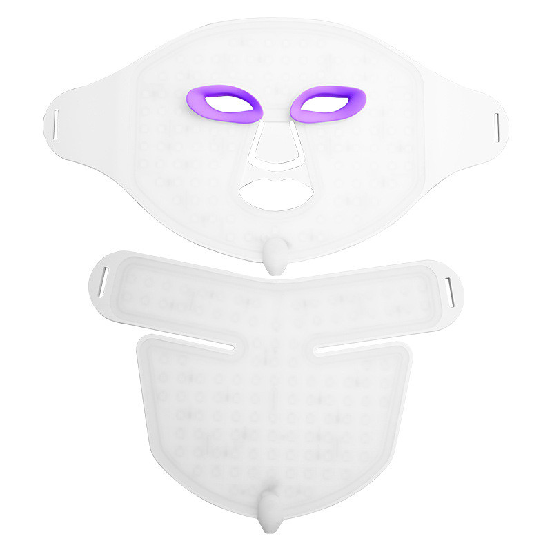 Bežična 3D silikonska LED maska 7 boja LED maska Njega lica i vrata Beauty aparat Podizanje kože Zatezanje protiv akni Smanjenje pora