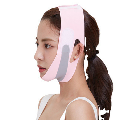 Каишка за повдигане на лицето за жени V-Line Facial Lift Bandage Sculpt Bandage Двойна брадичка Редуктор Chin Up Отслабваща каишка Фиксиран колан