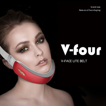 Ново устройство за повдигане на лицето LED фотонна терапия Вибрационен масажор за отслабване на лице Двойна брадичка Устройство за повдигане на бузите с V-образна форма на лице