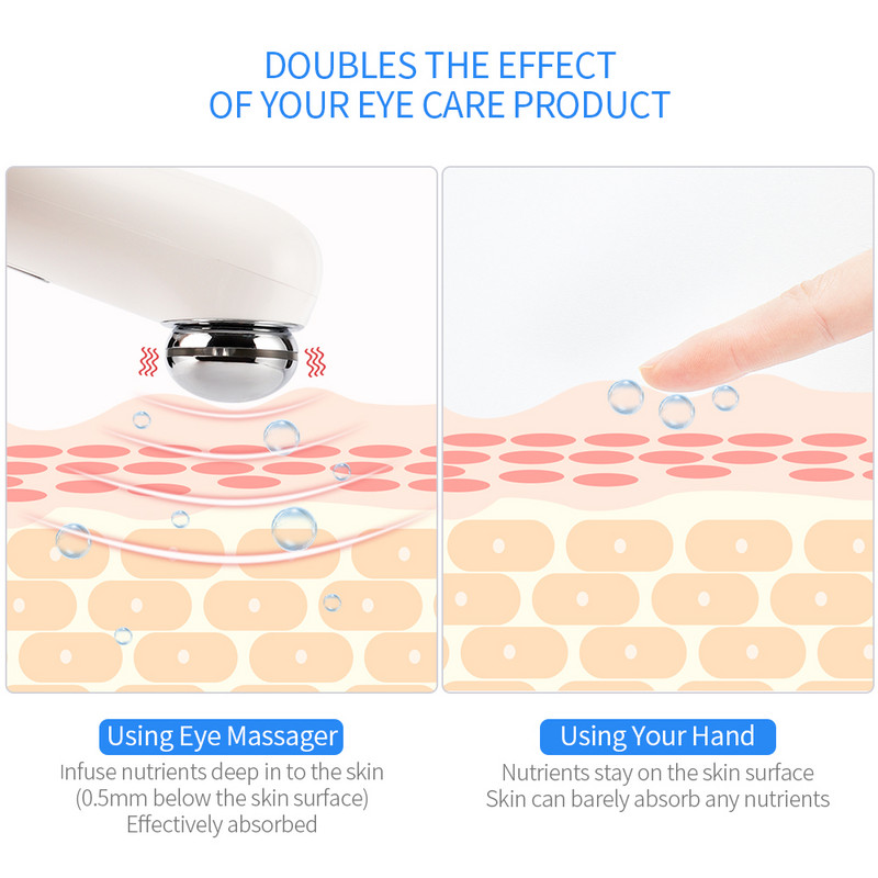 Електрически интелигентен вибрационен масажор за очи с висока честота против бръчки, тъмни кръгове под очите, премахване на торбичките под очите, устни, машина за масаж на бузите