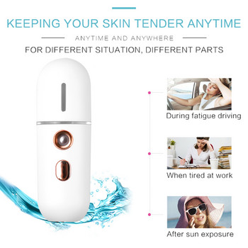 Ultrasonic Skin Scrubber Led Photon Skin Rejuvenation Set Remover Nano Face Sprayer Σετ βούρτσας καθαρισμού προσώπου σετ μασάζ