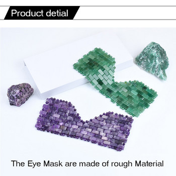 Rose Quartz Jade Eye Mask With Box Eye Massager Natural Stone Sleep Mask Relaxation Face Massager Θεραπεία Facial Massage Tools