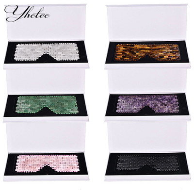 Rose Quartz Jade Eye Mask With Box Eye Massager Natural Stone Sleep Mask Relaxation Face Massager Θεραπεία Facial Massage Tools