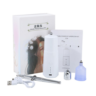 Airbrush za lice Raspršivač za ubrizgavanje vode i kisika Komplet mini zračnog kompresora za Nail Art Tattoo Craft Cake Nano raspršivač za maglu