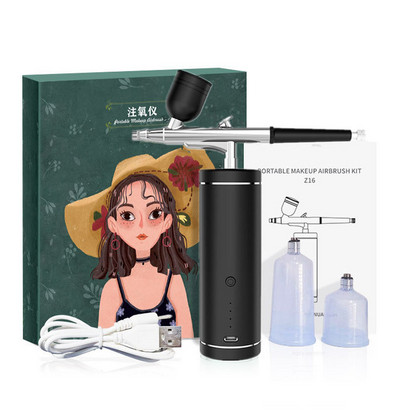 Airbrush za lice Raspršivač za ubrizgavanje vode i kisika Komplet mini zračnog kompresora za Nail Art Tattoo Craft Cake Nano raspršivač za maglu