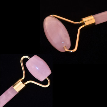 Rose Quartz Jade Eye Mask Ρολό μασάζ προσώπου Φυσικό μασάζ με ρολό νεφρίτη για ξύστρα γκουάς προσώπου Εργαλεία φροντίδας μασάζ Guasha