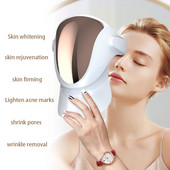 Új 807db LED-es Face Beauty Mask 3 Colors Light Nano Photodynamic Therapy Visiale Beauty Mask Bőrfiatalító akne elleni maszk