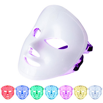 BeeRuddy USB Charging Touchable 7 χρωμάτων LED Μάσκα προσώπου Θεραπεία φωτονίων Μάσκα ομορφιάς προσώπου Περιποίηση δέρματος κατά της ακμής Ρυτίδες