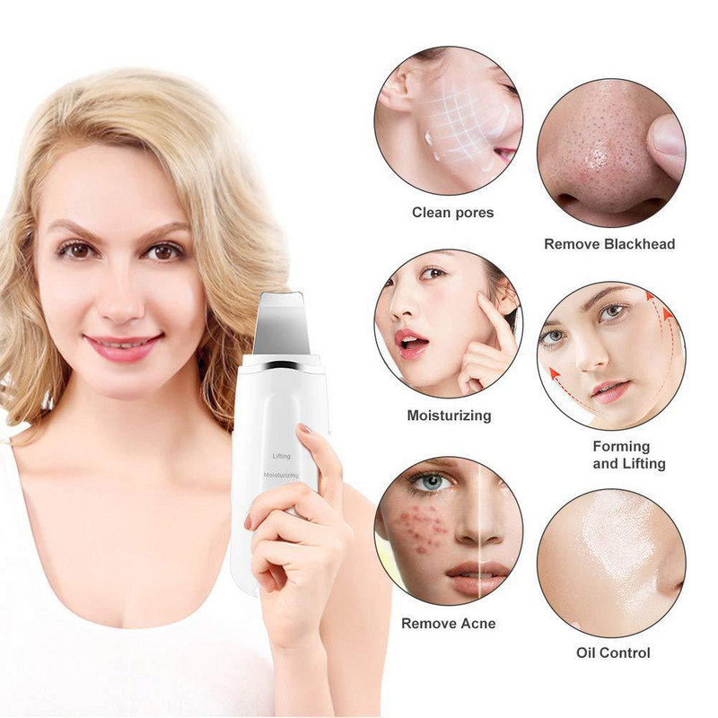Ultrahangos bőrradír mély arctisztító gép peeling lapát arc pórustisztító arcbőrradír lifting gép