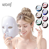 Mască facială pentru terapie cu lumină LED în 7 culori Mască facială pentru albirea acneei Îngrijirea pielii coreeană Întinerirea feței Anti-Age Home SPA