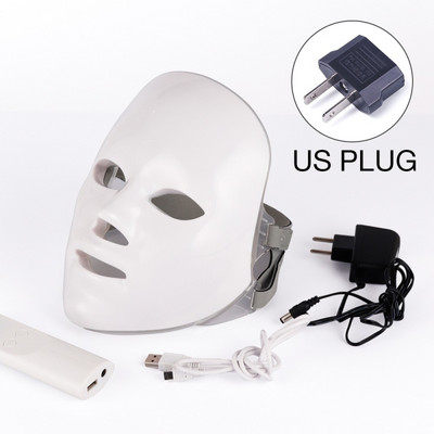 Mască facială pentru terapie cu lumină LED în 7 culori Mască facială pentru albirea acneei Îngrijirea pielii coreeană Întinerirea feței Anti-Age Home SPA