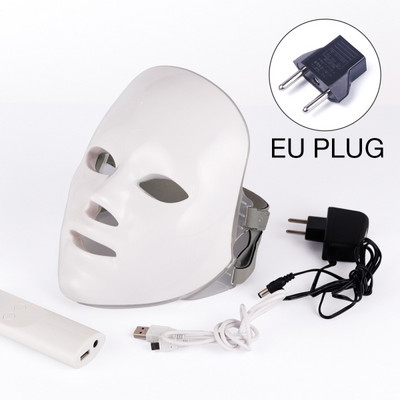 Mască facială pentru terapie cu lumină LED în 7 culori Mască facială pentru albirea acneei Îngrijirea pielii coreeană Întinerirea feței Anti-Age Home SPA