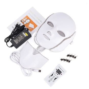 7 Χρώματα Light LED Facial Mask with Neck Face Care Treatment Beauty Anti Acne Therapy Face Whitening Skin Rejuvenation Machine